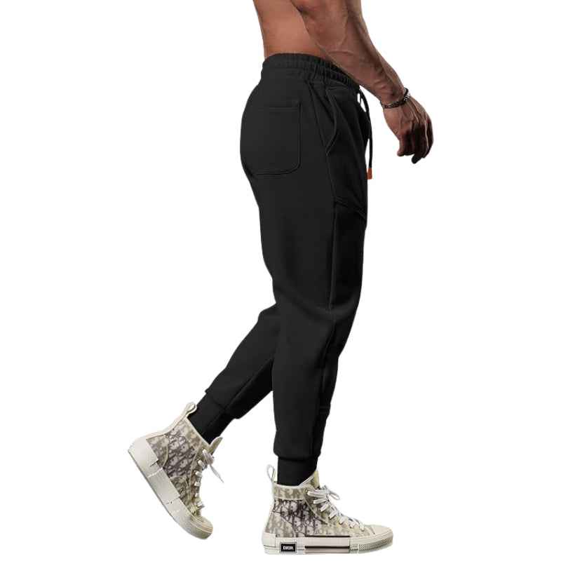 Men's Lightweight Cargo Fleece Jogging Pants - Tapered Fit