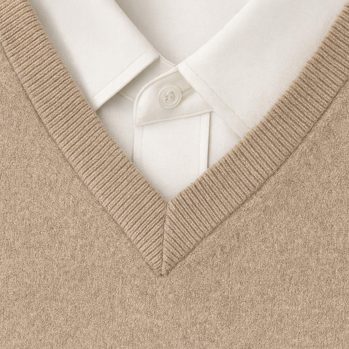 Men's V-Neck Knit Pullover Sweater