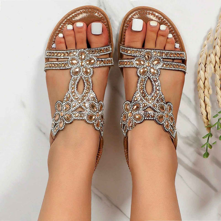 Women's Orthopedic Boho Sandals – Arch Support Slip-On Sandals Brown