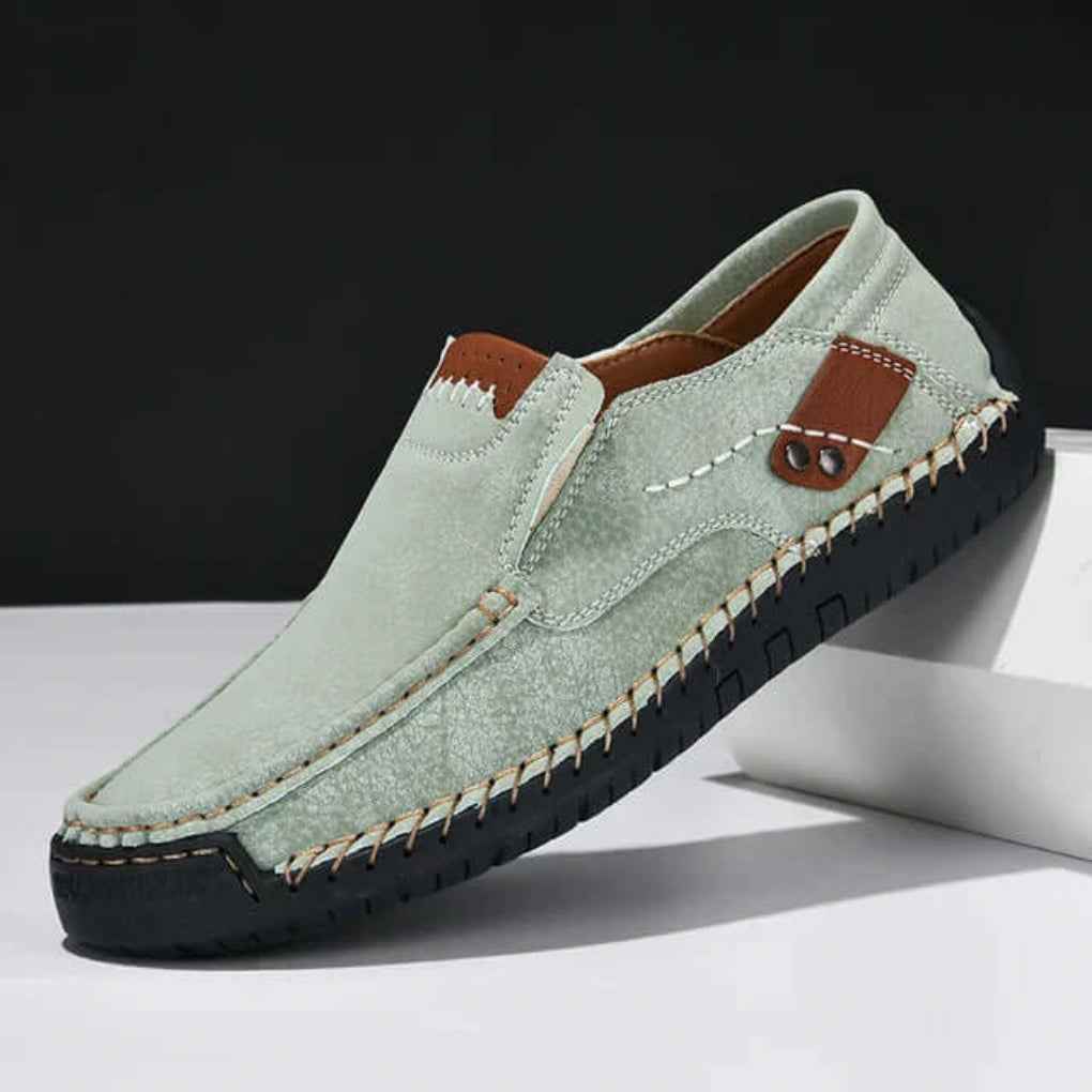 Men's Slip-On Shoes with Arch Support for Enhanced Balance Green