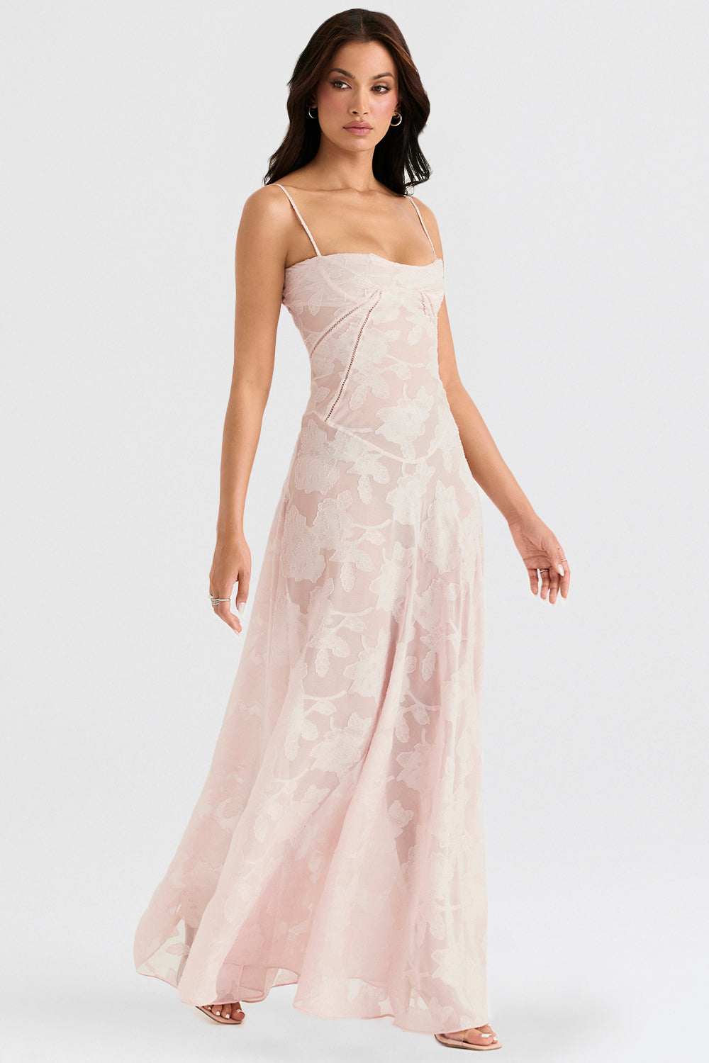Charline | Women's Elegant Embroidered Maxi Dress