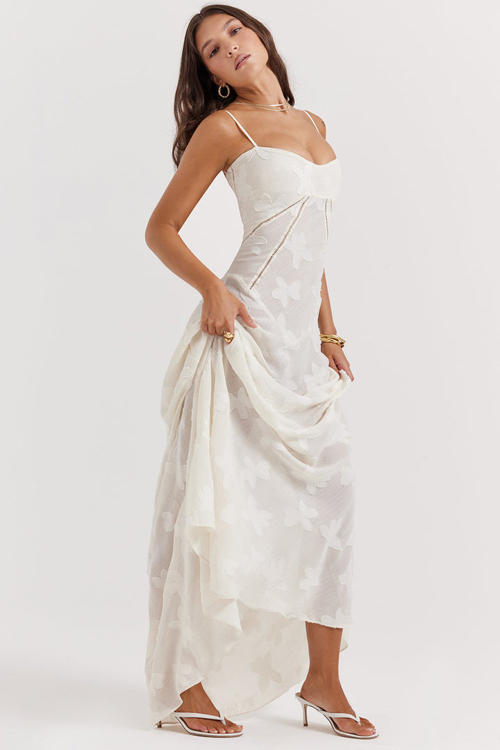 Charline | Women's Elegant Embroidered Maxi Dress