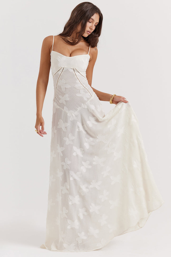 Charline | Women's Elegant Embroidered Maxi Dress
