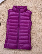 Women's Casual Warm Sleeveless Winter Vest Purple