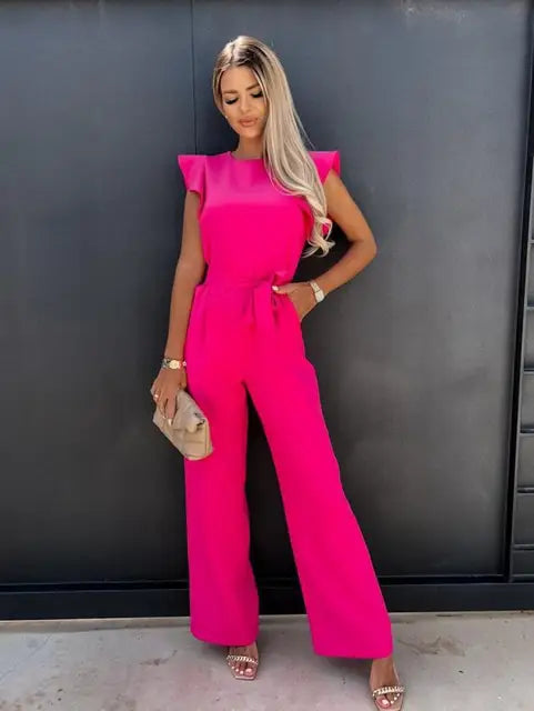 Chaunte | Stylish Summer Women's Jumpsuit Pink