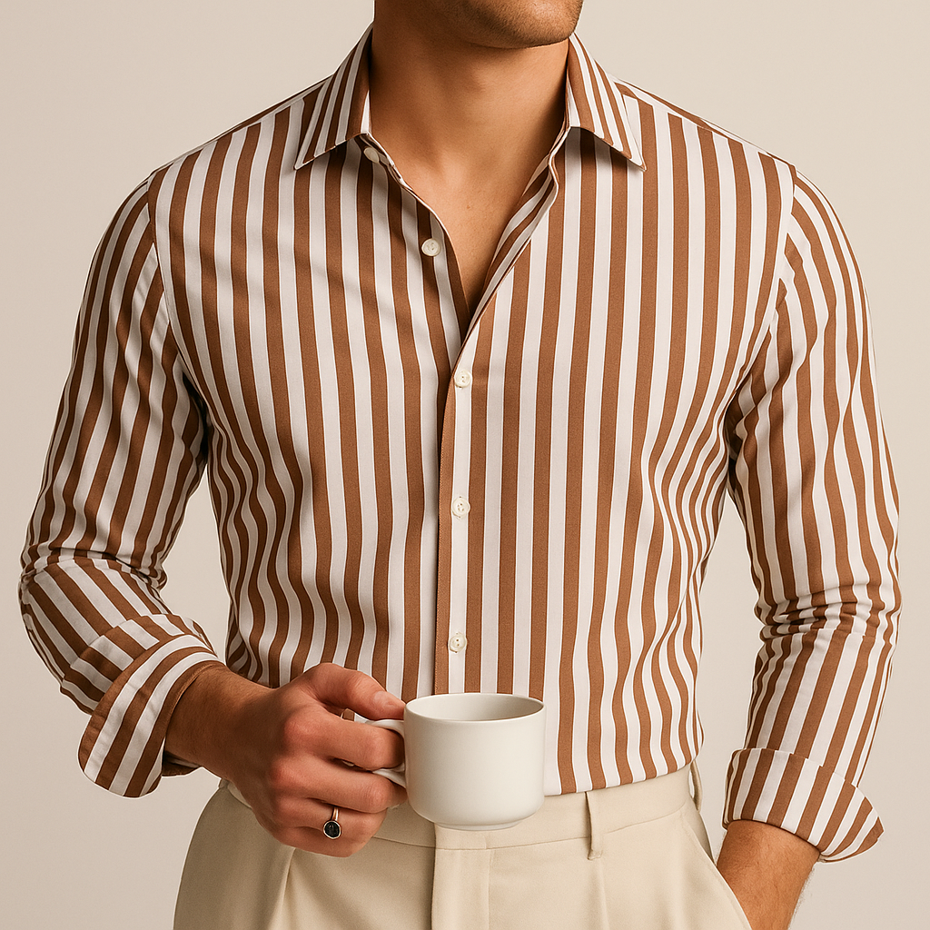 Men's Striped Dress Shirt - Brunello Style
