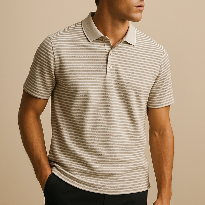 Men's Striped Polo Shirt - Holland Style