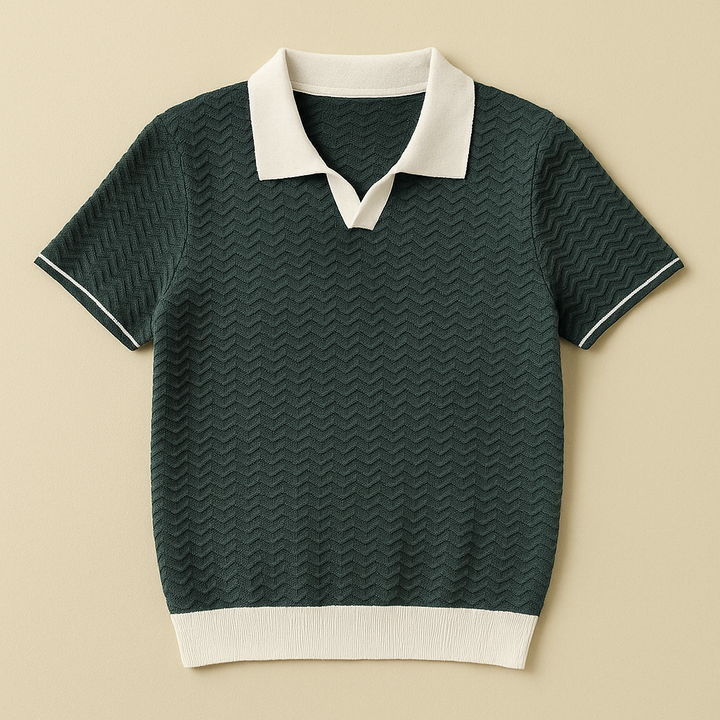 Men's Woven Polo Shirt - Stylish and Comfortable