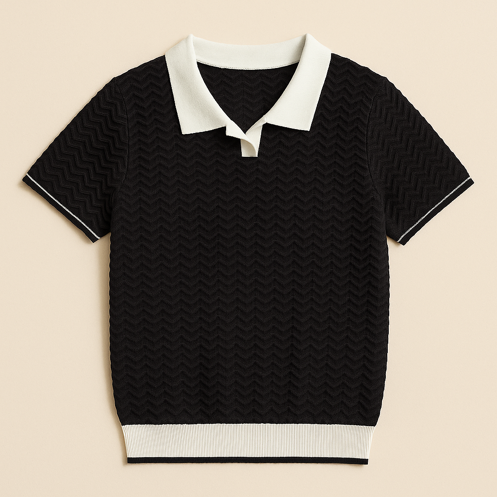 Men's Woven Polo Shirt - Stylish and Comfortable