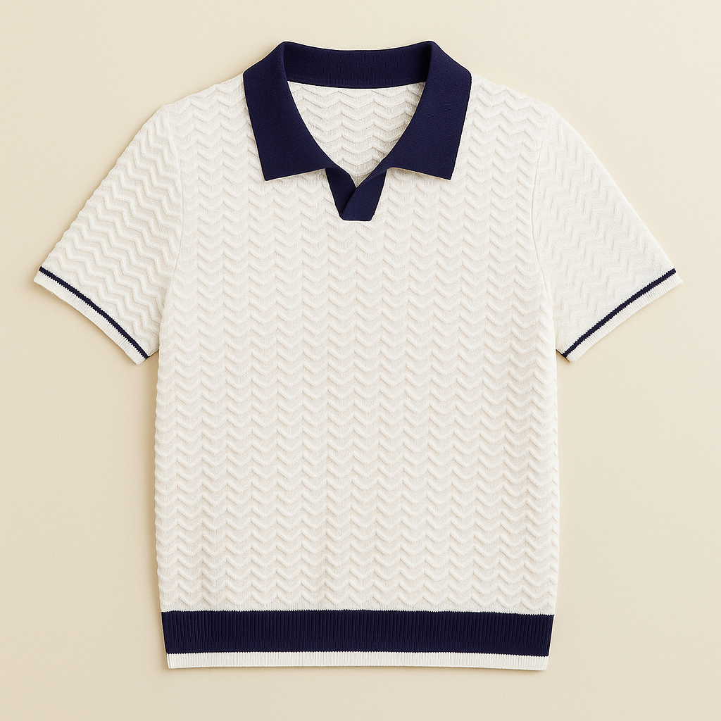 Men's Woven Polo Shirt - Stylish and Comfortable