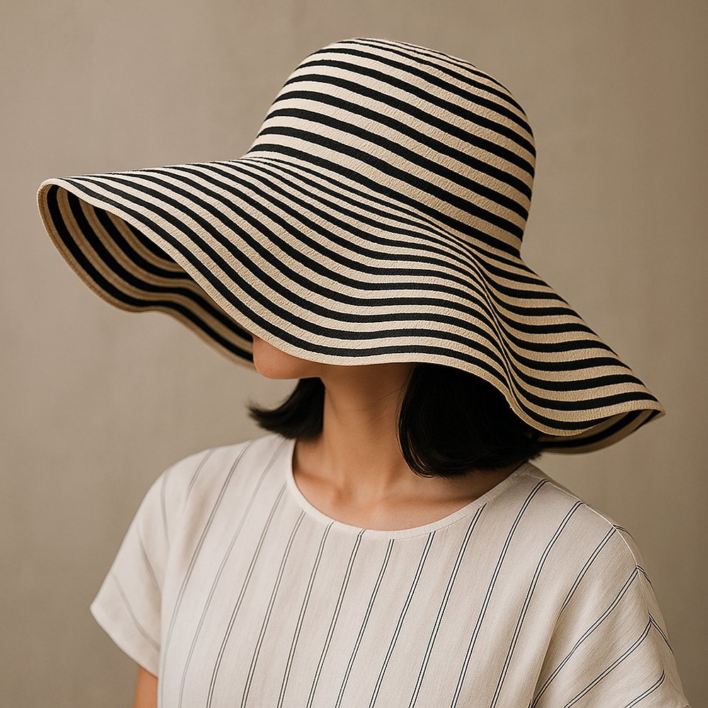 Striped Sun Hat for Stylish Summer Days