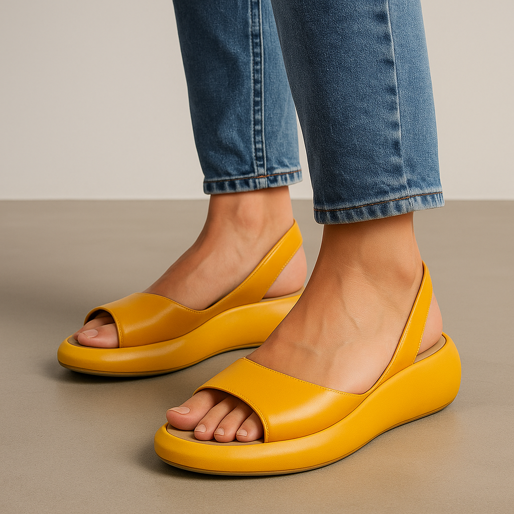 Ottilie | Women’s Orthopedic Sandals – Soft Comfortable Casual Summer Sandals Yellow