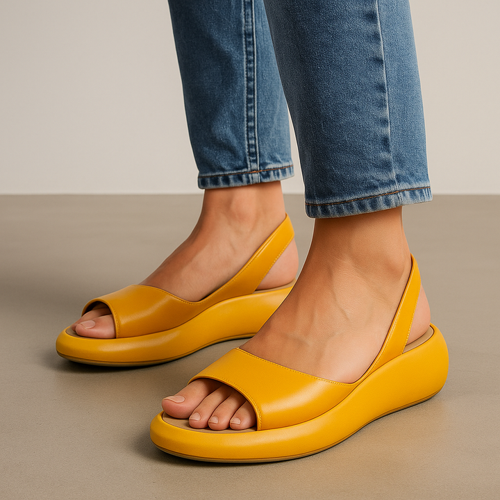 Ottilie | Women’s Orthopedic Sandals – Soft Comfortable Casual Summer Sandals Yellow