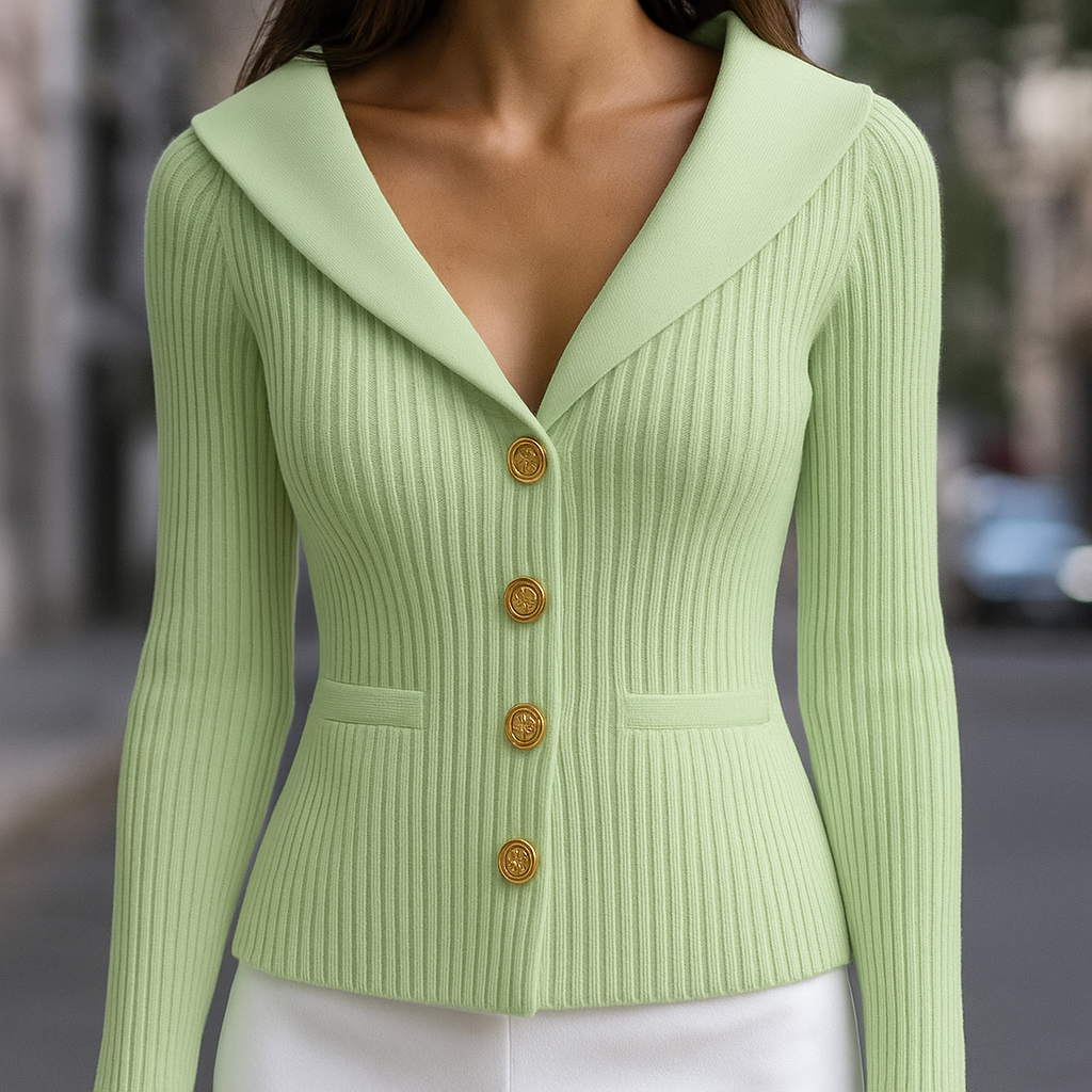 Cozy Chunky Knit Cardigan for Women Green