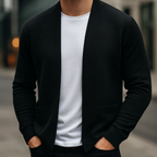 Oversized Knitted Cardigan for Men Black