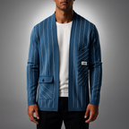 Men's Striped Cardigan - Stylish Knitwear for Casual Wear