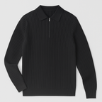 Men's Luxe Zip Sweater Black