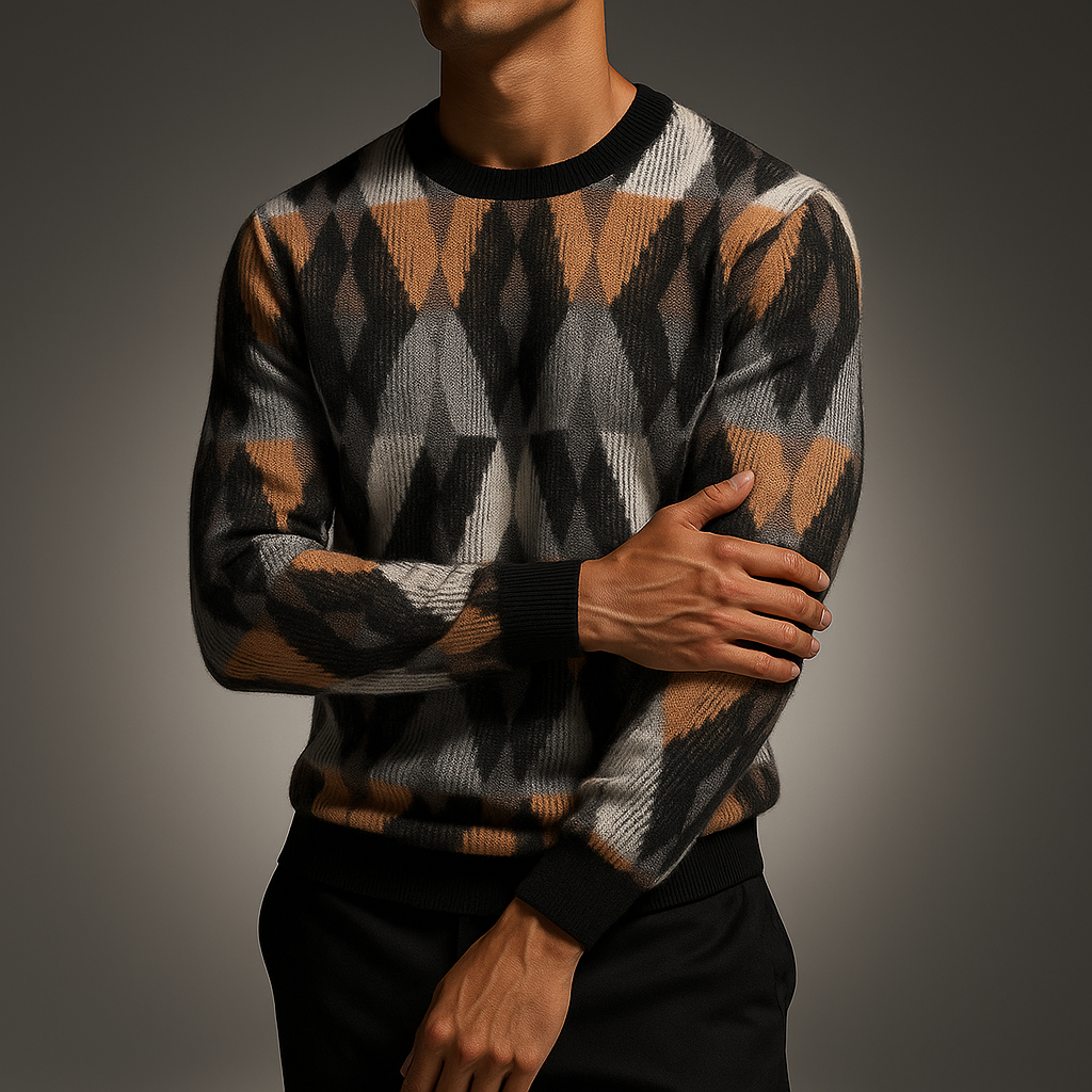 Men's Luxurious Cashmere Sweater Black