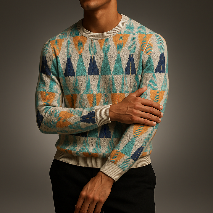 Men's Luxurious Cashmere Sweater Beige