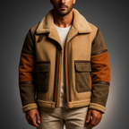 Men's Leather Bomber Jacket