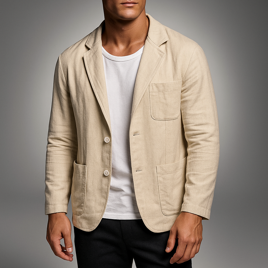 Men's Cotton-Linen Wellington Blazer