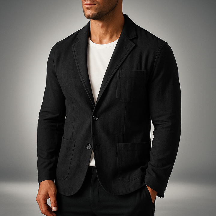 Men's Cotton-Linen Wellington Blazer
