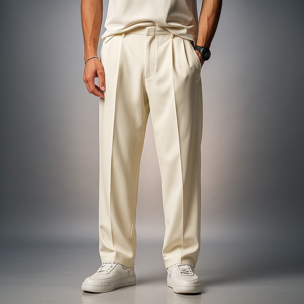 Men's Straight Leg Pants - Classic Fit White