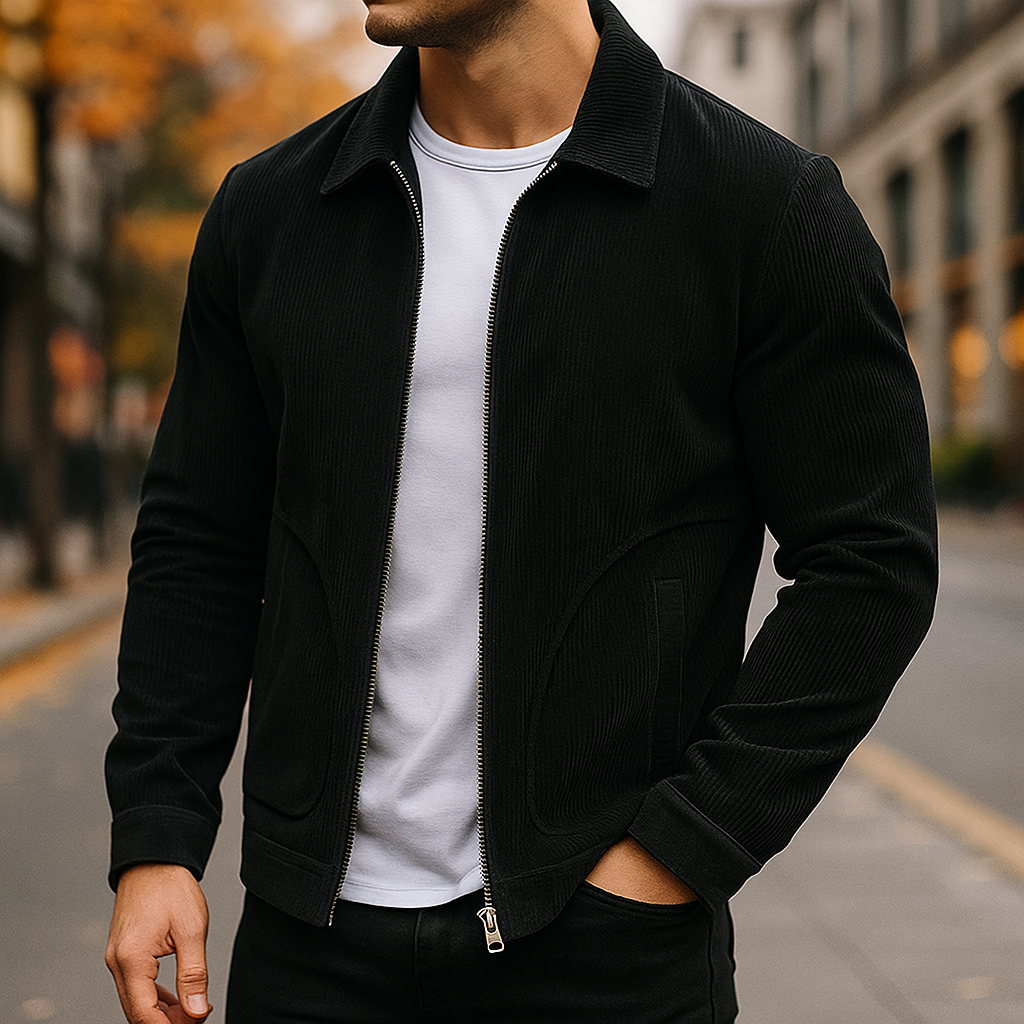 Premium Men’s Corduroy Jacket Black