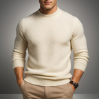 Men's Luxurious Mink Sweater White