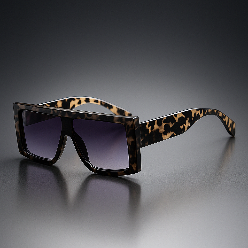 Chic Boxy Sunglasses for Stylish Looks Black Leopard