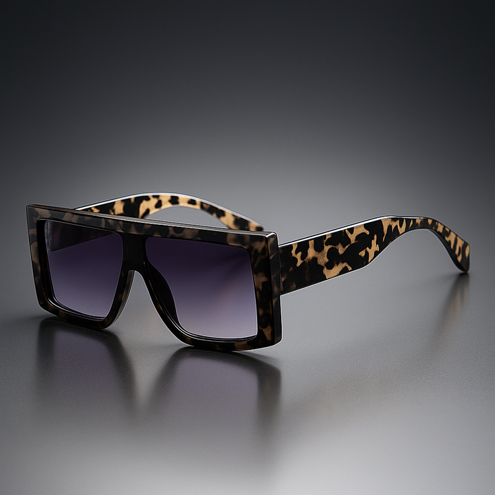Chic Boxy Sunglasses for Stylish Looks Black Leopard