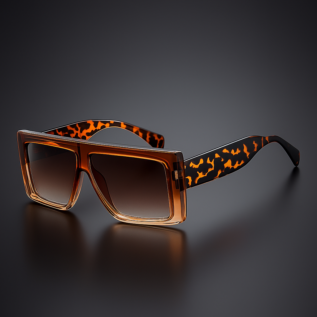 Chic Boxy Sunglasses for Stylish Looks Brown Leopard