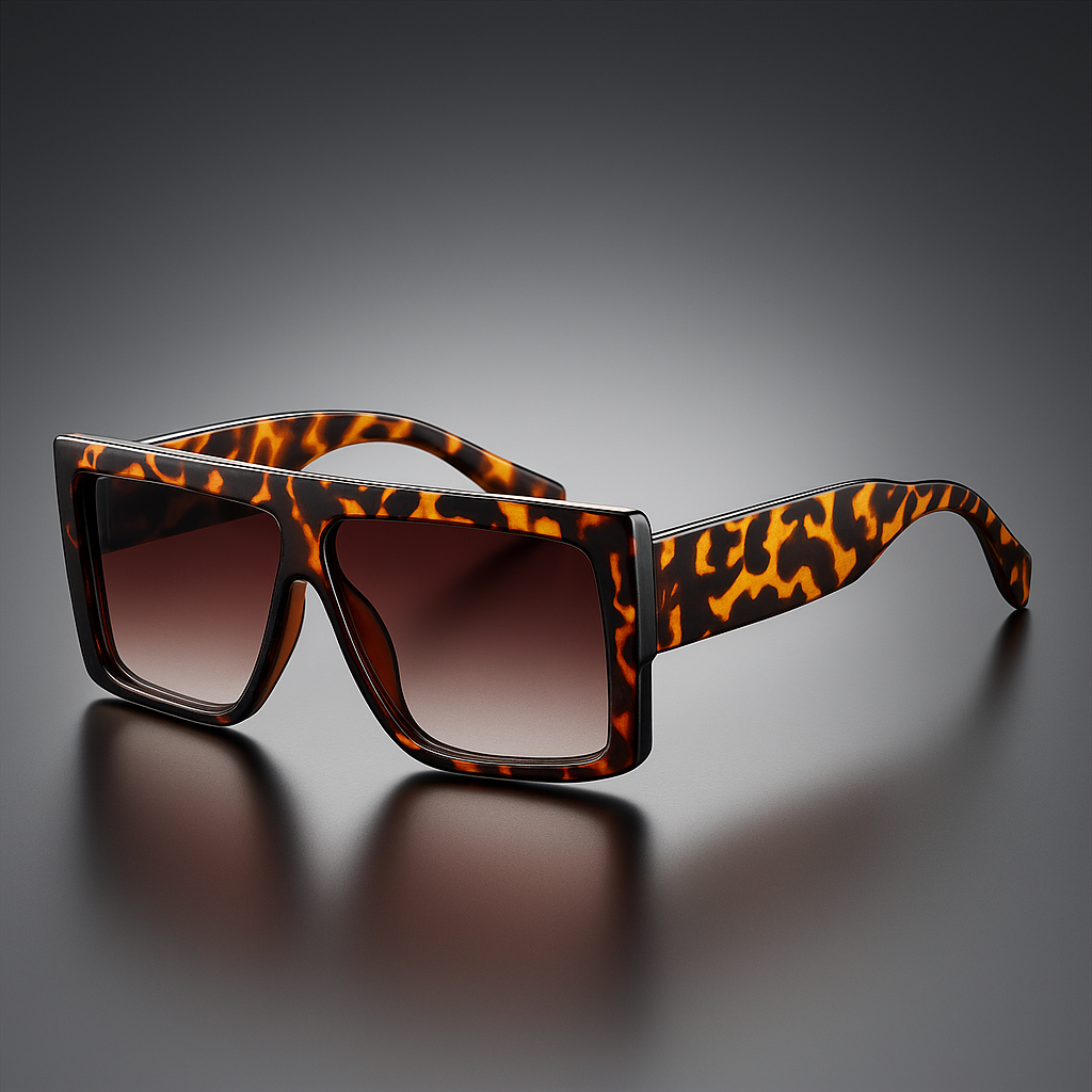 Chic Boxy Sunglasses for Stylish Looks Leopard
