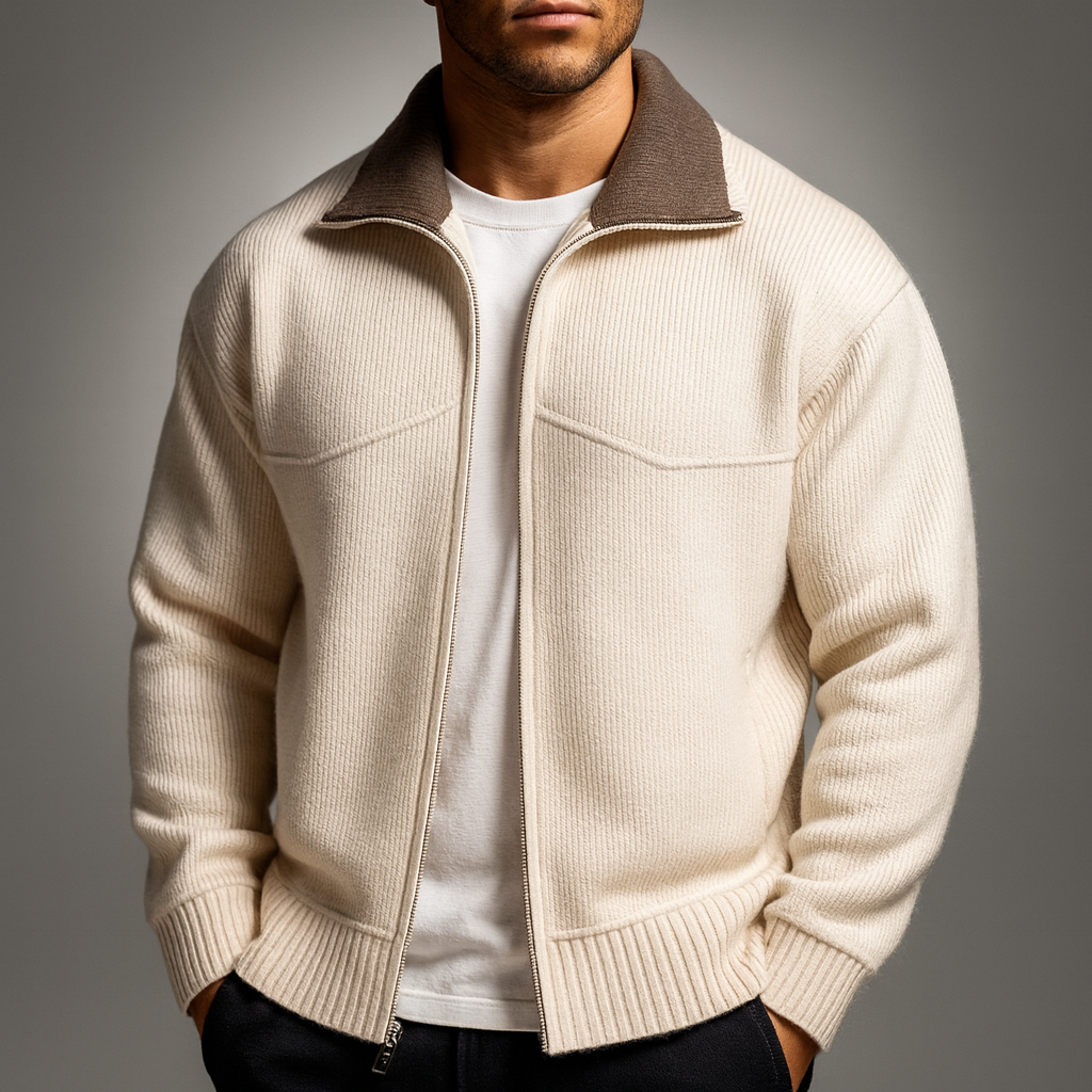 Men's Cozy Calgary Knit Cardigan Beige