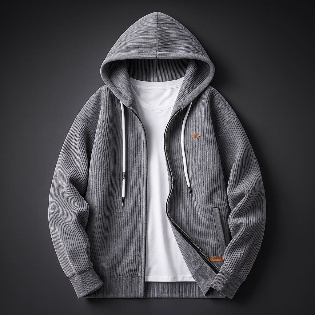 Men's Zip-Up Cardigan - Stylish and Comfortable