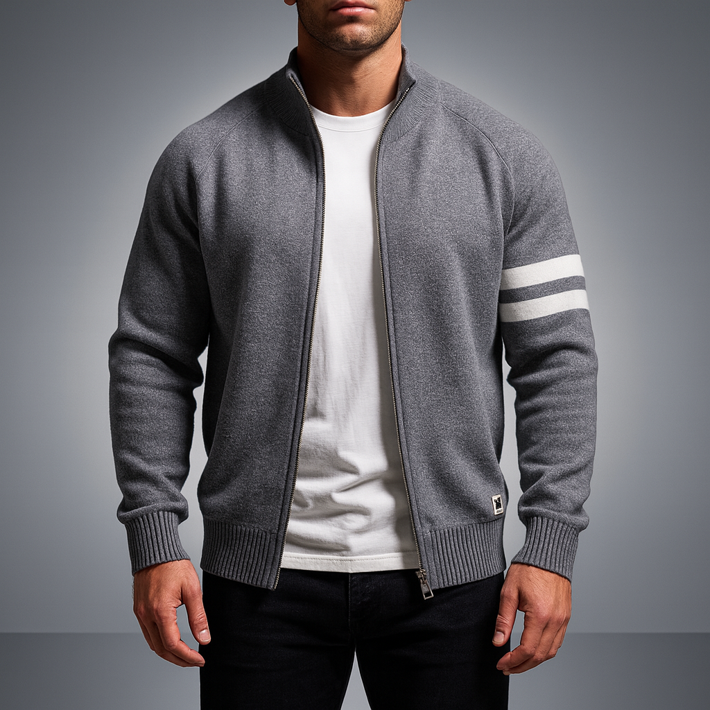 Men's Cozy Knit Cardigan Gray