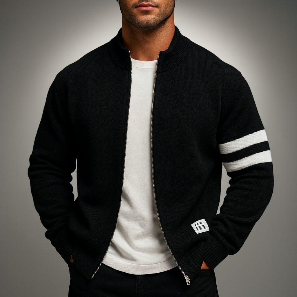 Men's Cozy Knit Cardigan Black