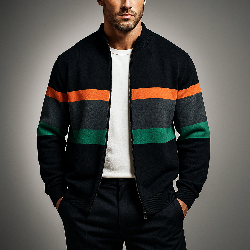 Men's Knit Cardigan - Stylish and Comfortable Green