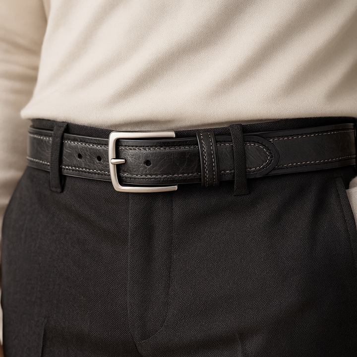Contrast-Panel Belt with Stylish Design
