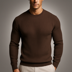 Men's Rib-Knit Sweater Brown