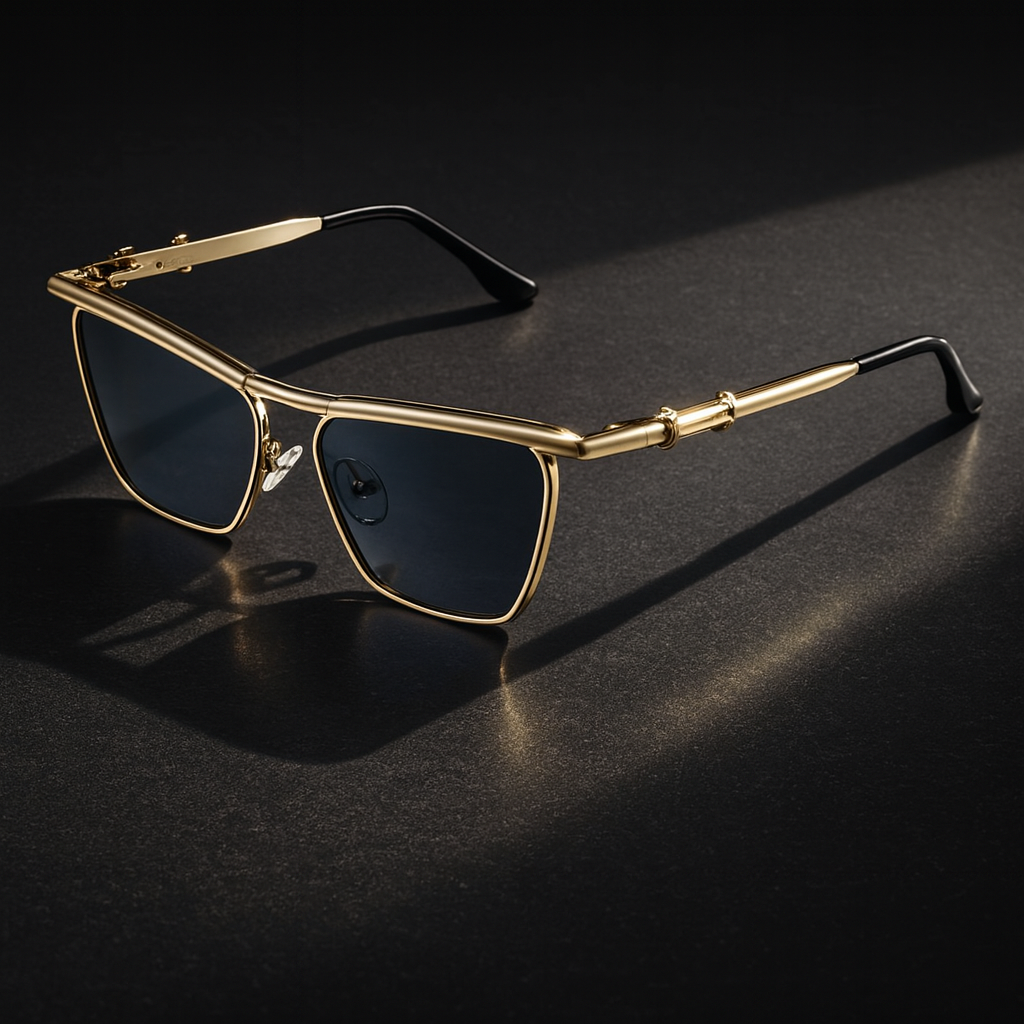 Stylish Oversized Sunglasses for Ultimate UV Protection Gangster Gold