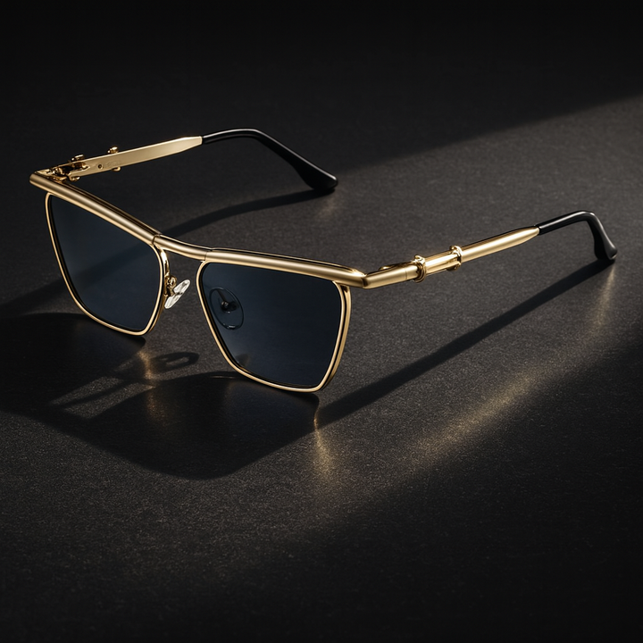 Stylish Oversized Sunglasses for Ultimate UV Protection Gangster Gold