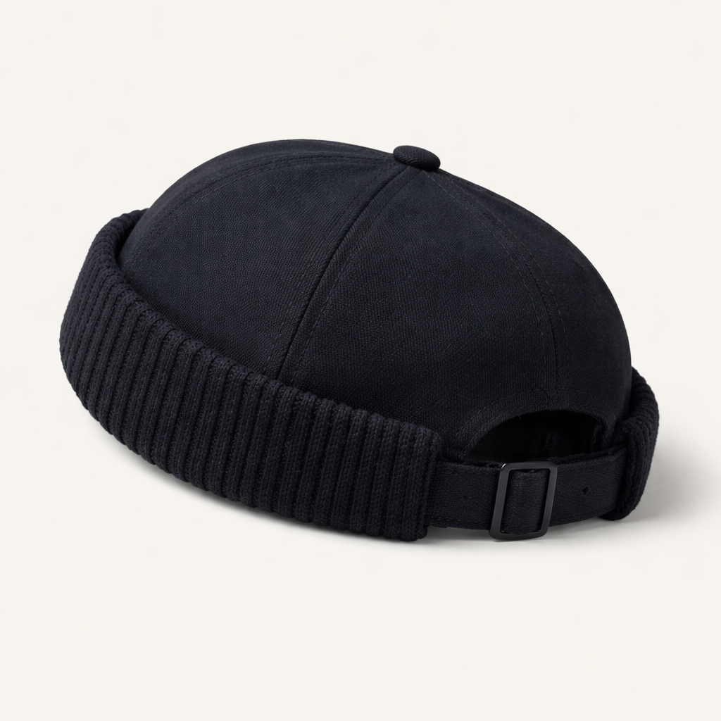 Cozy Knitted Cuff Beanie Hat Black