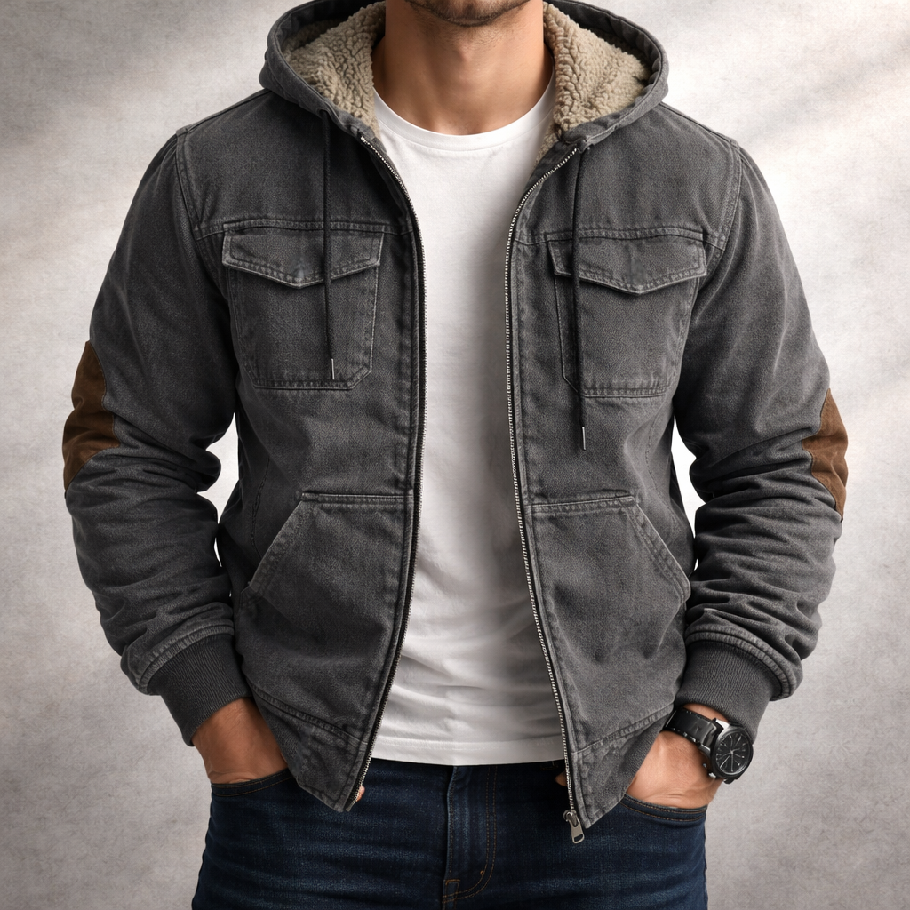 Men's Fleece Lined Hooded Jacket - Outland Style