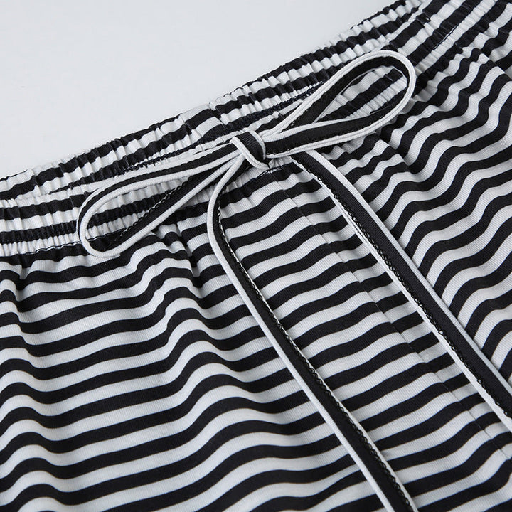 Milly | Women's Comfortable Striped Lounge Pants with Low Waist