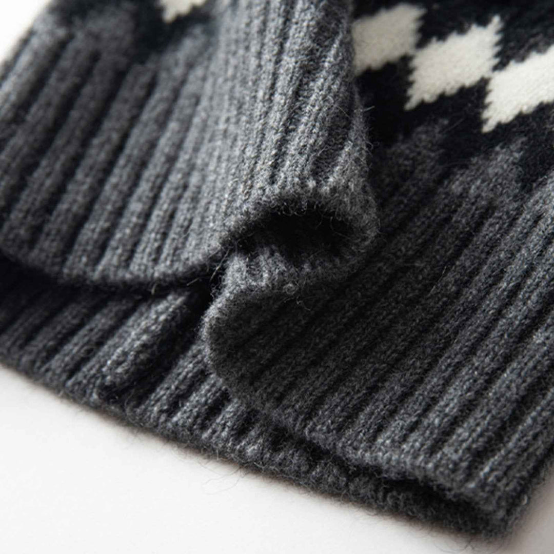 Cozy Cable Knit Beanie with Fur Pom-Pom