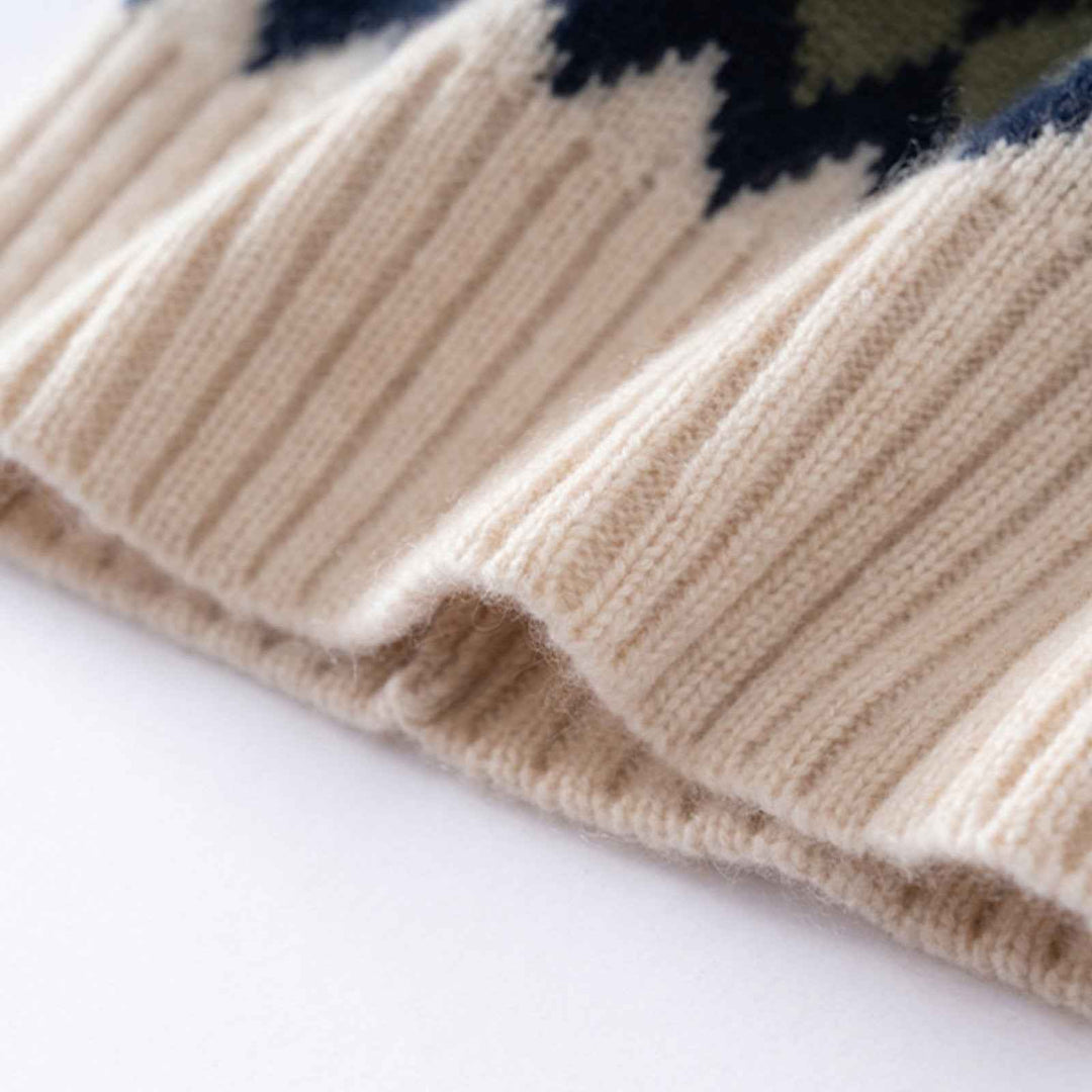 Cozy Cable Knit Beanie with Fur Pom-Pom