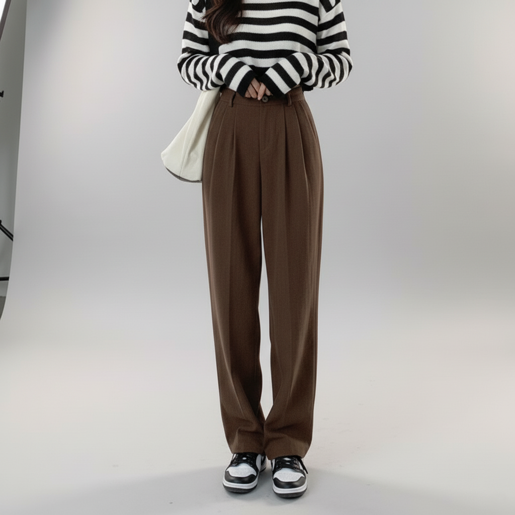 Women's Corduroy Pants - Stylish and Comfortable Brown