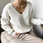 Women's Soft Knit V-Neck Sweater