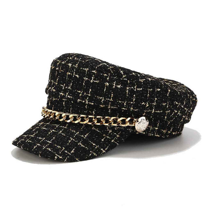 Octagonal Hat Cap - Stylish, Versatile Design for Unique Fashion Statements Black